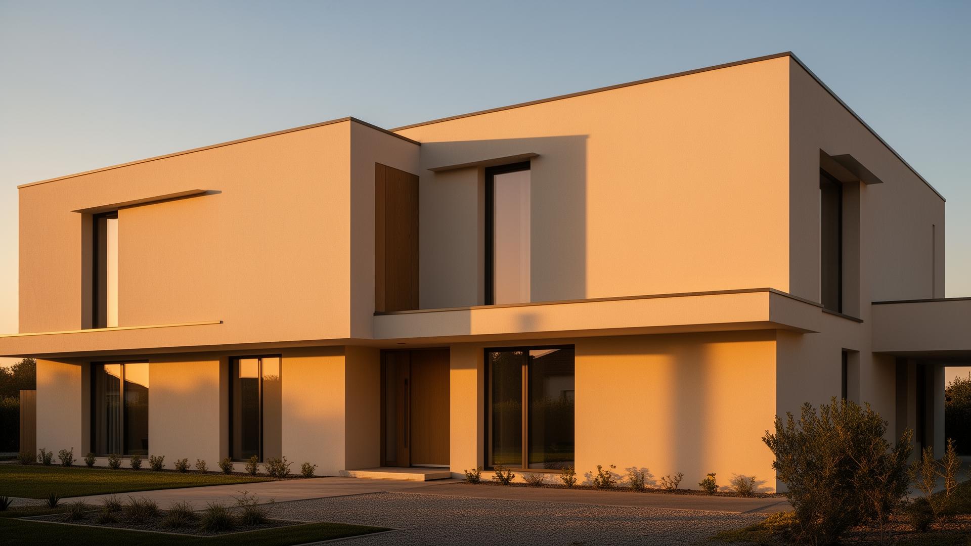 Modernes Haus mit hochwertiger Putzfassade